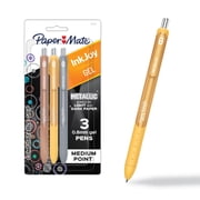 أقلام Paper Mate InkJoy Gel المعدنية، نقطة متوسطة 0.8 مم، متنوعة، 3 عدد
