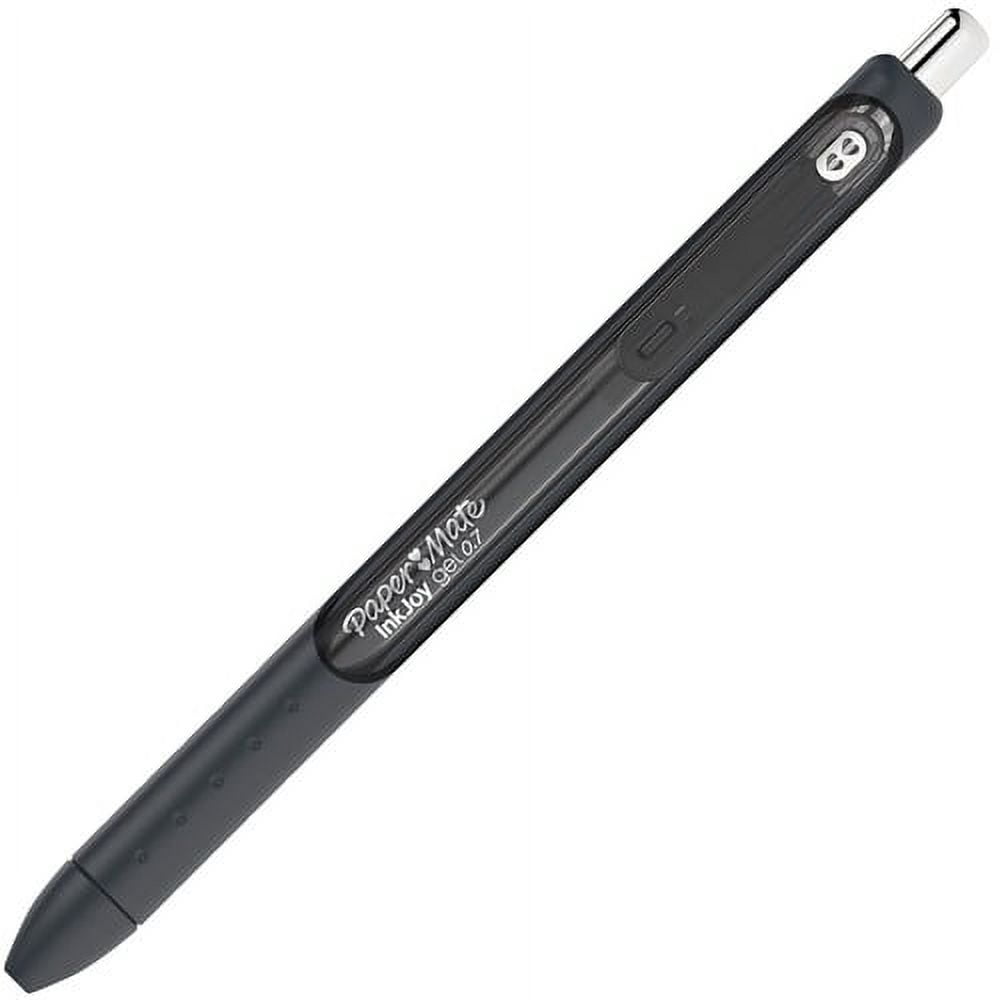 Paper Mate InkJoy Gel Pen - 0.7 mm Pen Point Size - Retractable - Black Gel-based  Ink - Black Barrel - 10 / Pack - R&A Office Supplies