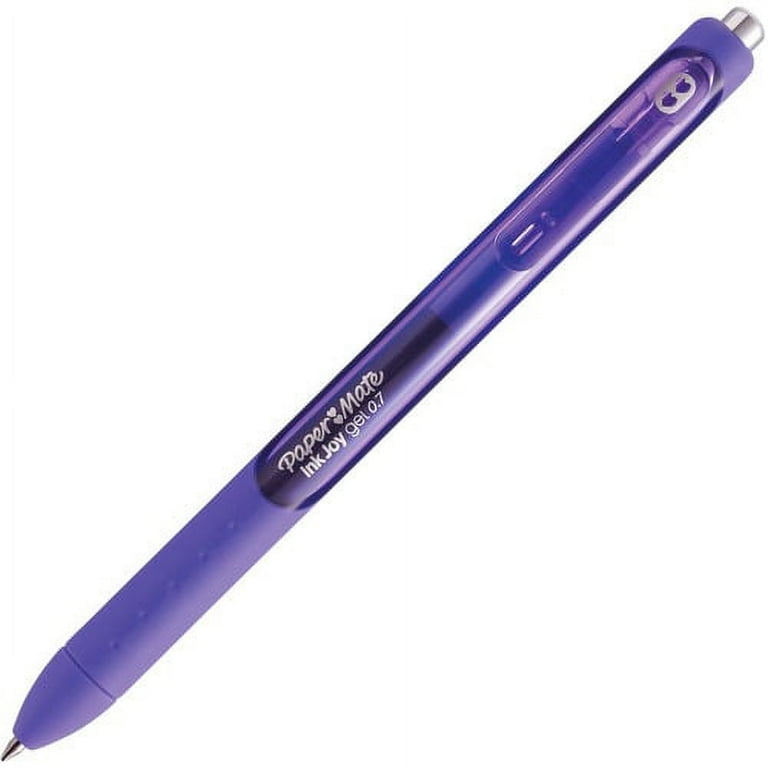 Paper Mate InkJoy Gel Pen - 0.7 mm Pen Point Size - Retractable - Purple - Purple Barrel - 1 Dozen Paper Mate InkJoy Gel Pen - 0.7 mm Pen Point Size - Retractable - Purple - Purple Barrel - 1 Dozen