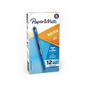 Paper Mate InkJoy Gel Retractable Pen, 0.7mm, Blue Ink, Dozen