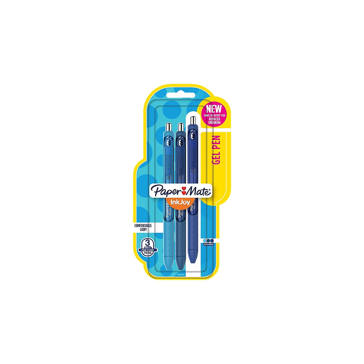 Paper Mate Ink Joy Gel Pens – 5 Pack, Blue Ink, Comfort Grip, Fast Drying