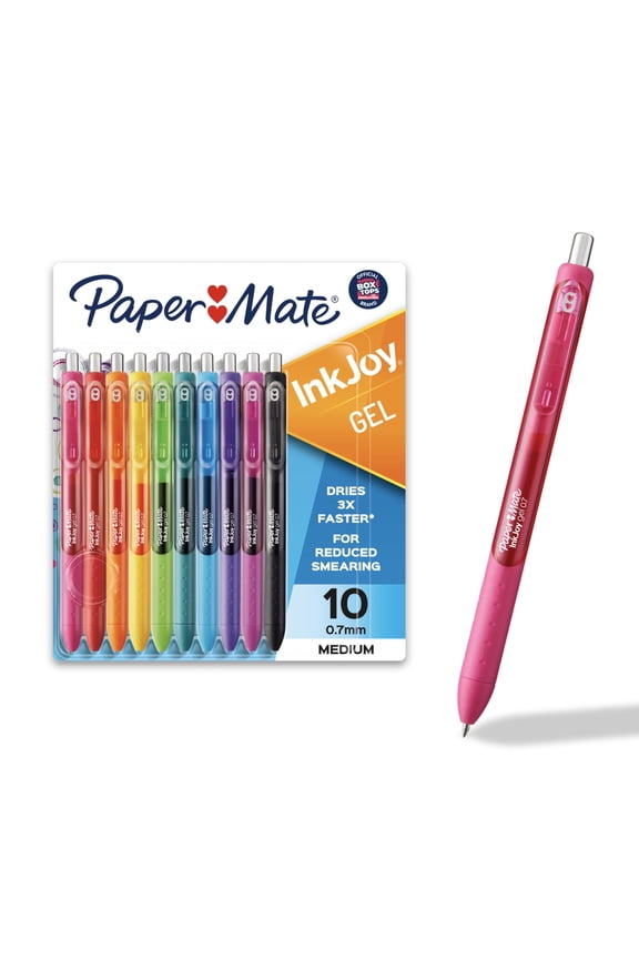 InkJoy Gel Pens, Medium Point (0.7 mm), Assorted Colors, 10 Count