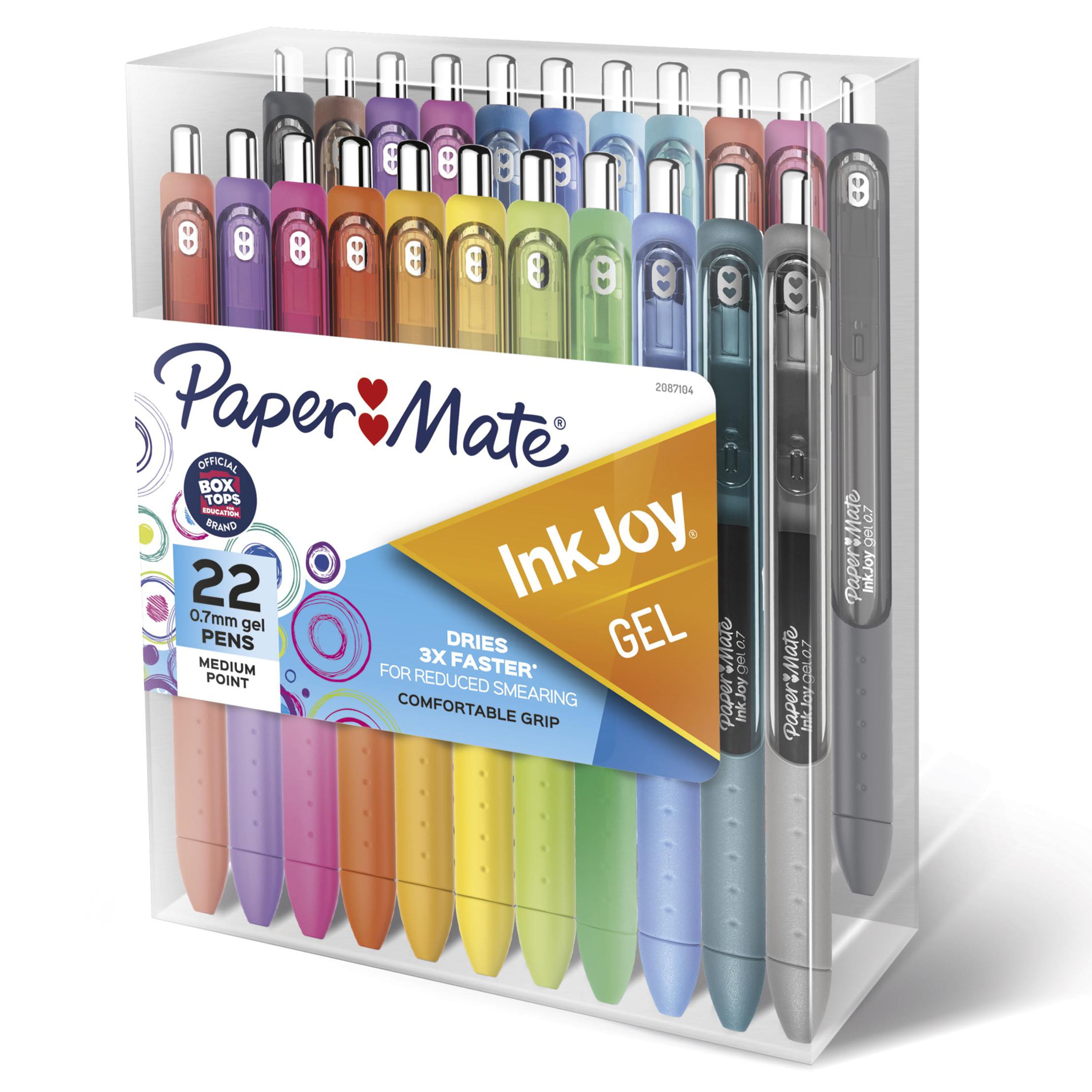 Paper Mate InkJoy Gel Pens, Medium Point, 0.7 mm, Assorted Colors, 22 Count