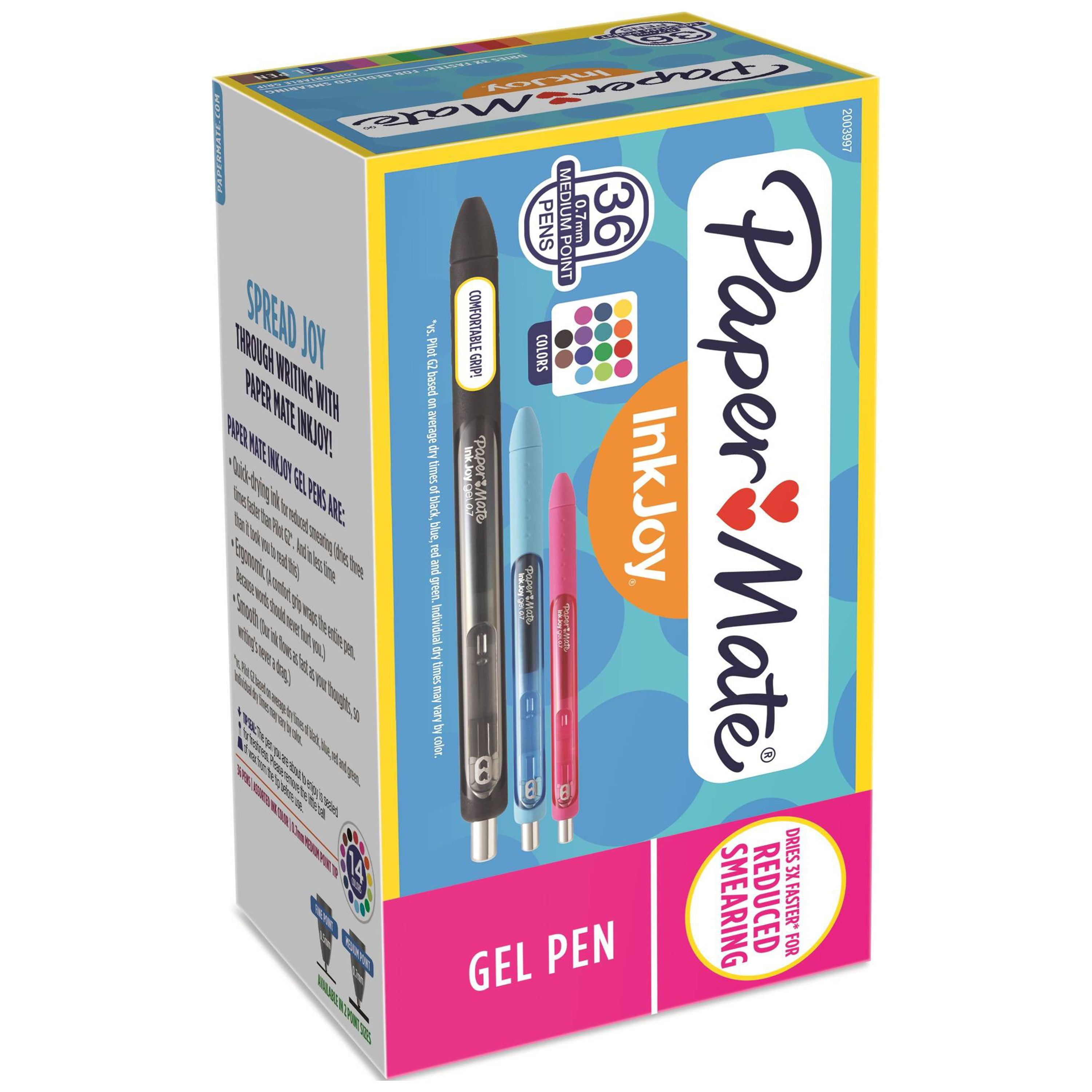 Paper Mate Inkjoy Gel Pens .7mm 6 Ct ea - Assorted- 12 Pack – Contarmarket