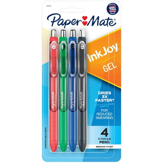 Inkjoy Gel Pen Asst 4Pk