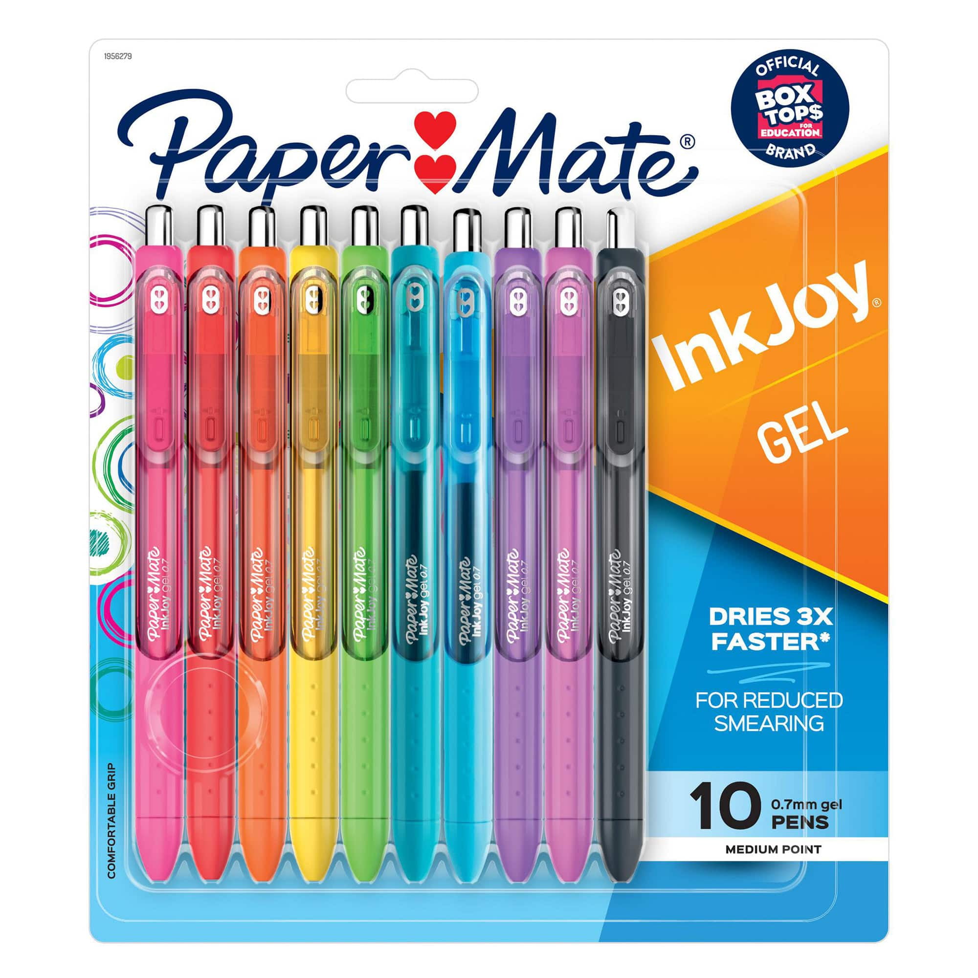 Paper Mate InkJoy Gel Pens Medium Point 0.7 mm Assorted Colors 10 Count