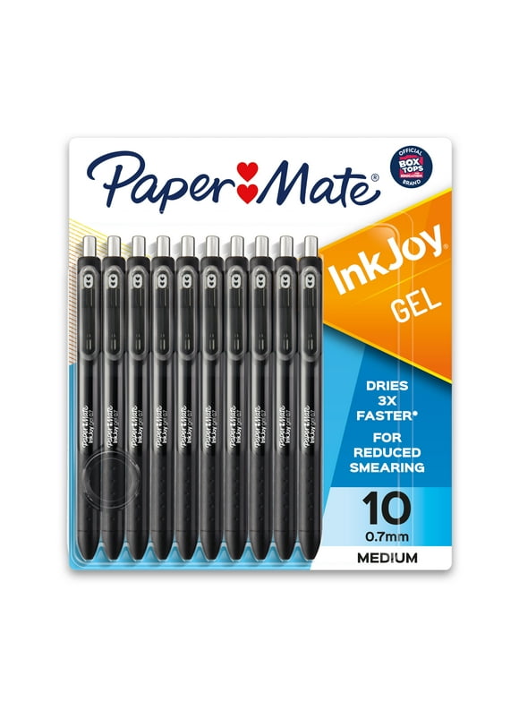 Paper Mate InkJoy Gel Pens, Medium Point, Black, 10 Count