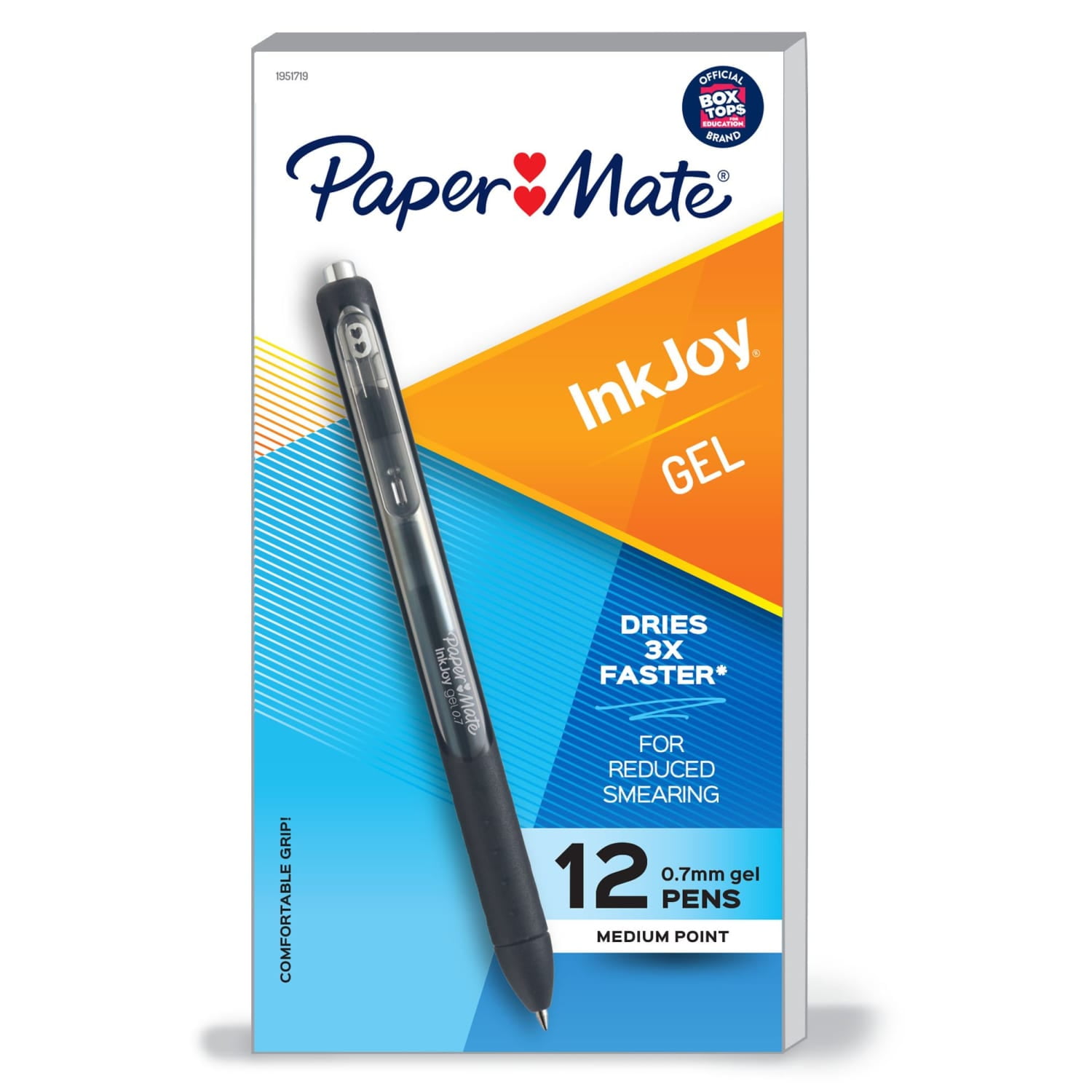 Paper Mate InkJoy Gel Pens, Medium Point, Black, 12 Count