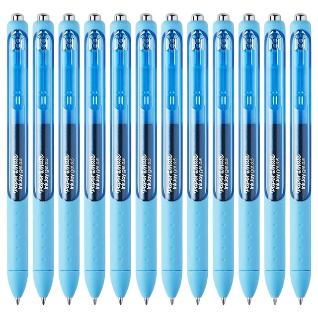 Paper Mate InkJoy Gel Pens, Retractable, 0.5mm Fine Point, Bright Blue