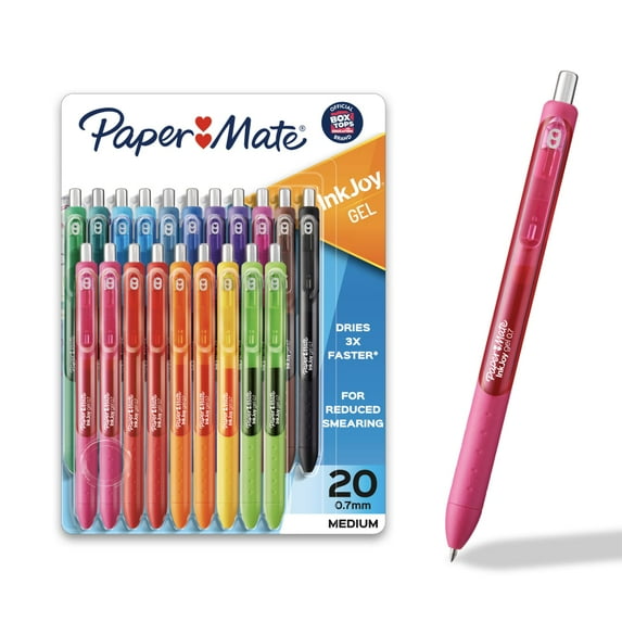 Paper Mate InkJoy Pens, Gel Pens, Medium Point (0.7mm), Assorted, 20 Count