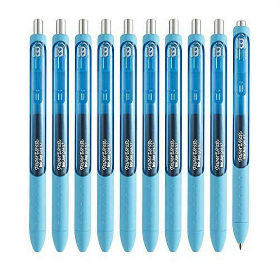 Paper Mate InkJoy Retractable Gel Pens, Medium Point, 0.7 mm, Bright Blue Ink, 10 Count