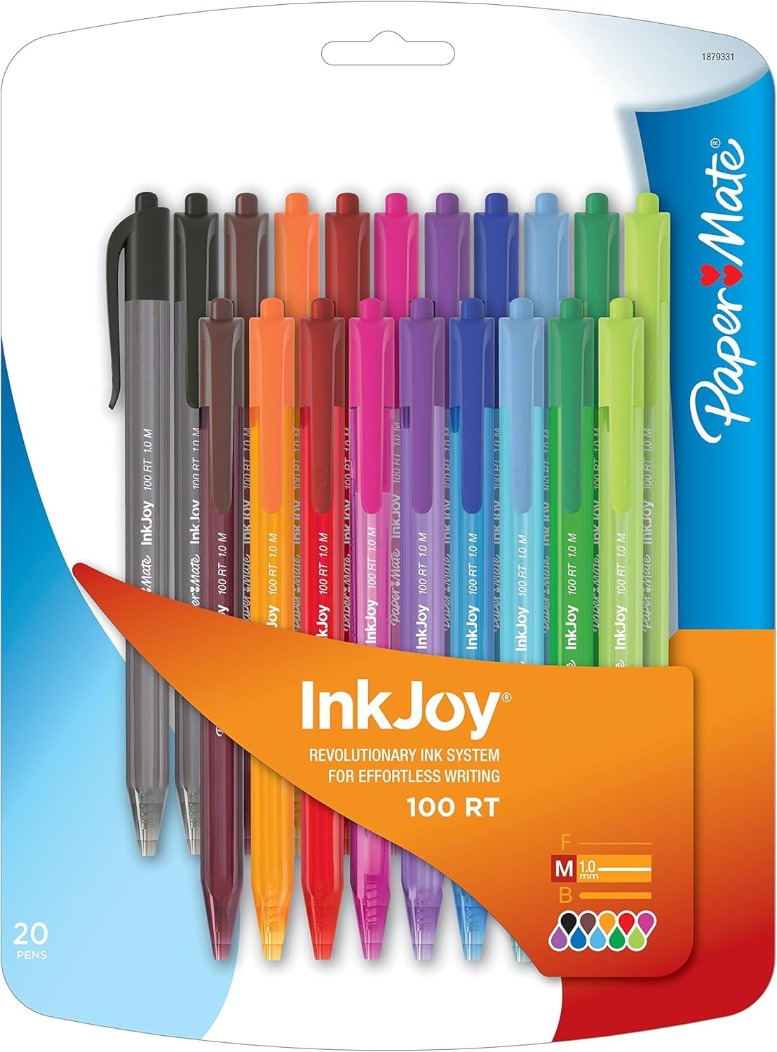Paper Mate Inkjoy 100RT Retractable Ballpoint Pen, Medium, Fashion