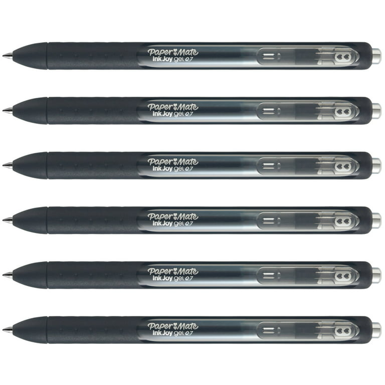 Paper Mate InkJoy Retractable Gel Pens, Medium Point, Black, 2 Count 