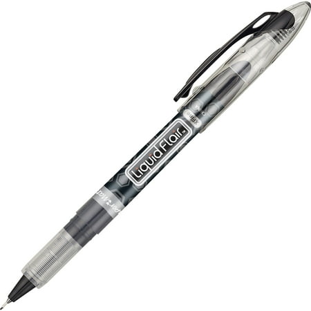 Paper Mate Liquid Flair Porous Point Stick Pen Black Ink Extra Fine Dozen 31001BH