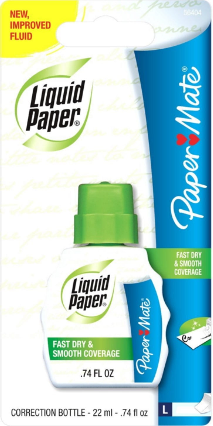 Paper Mate Liquid Paper Fast Dry Correction Fluid 0.74 oz (Pack of 4)