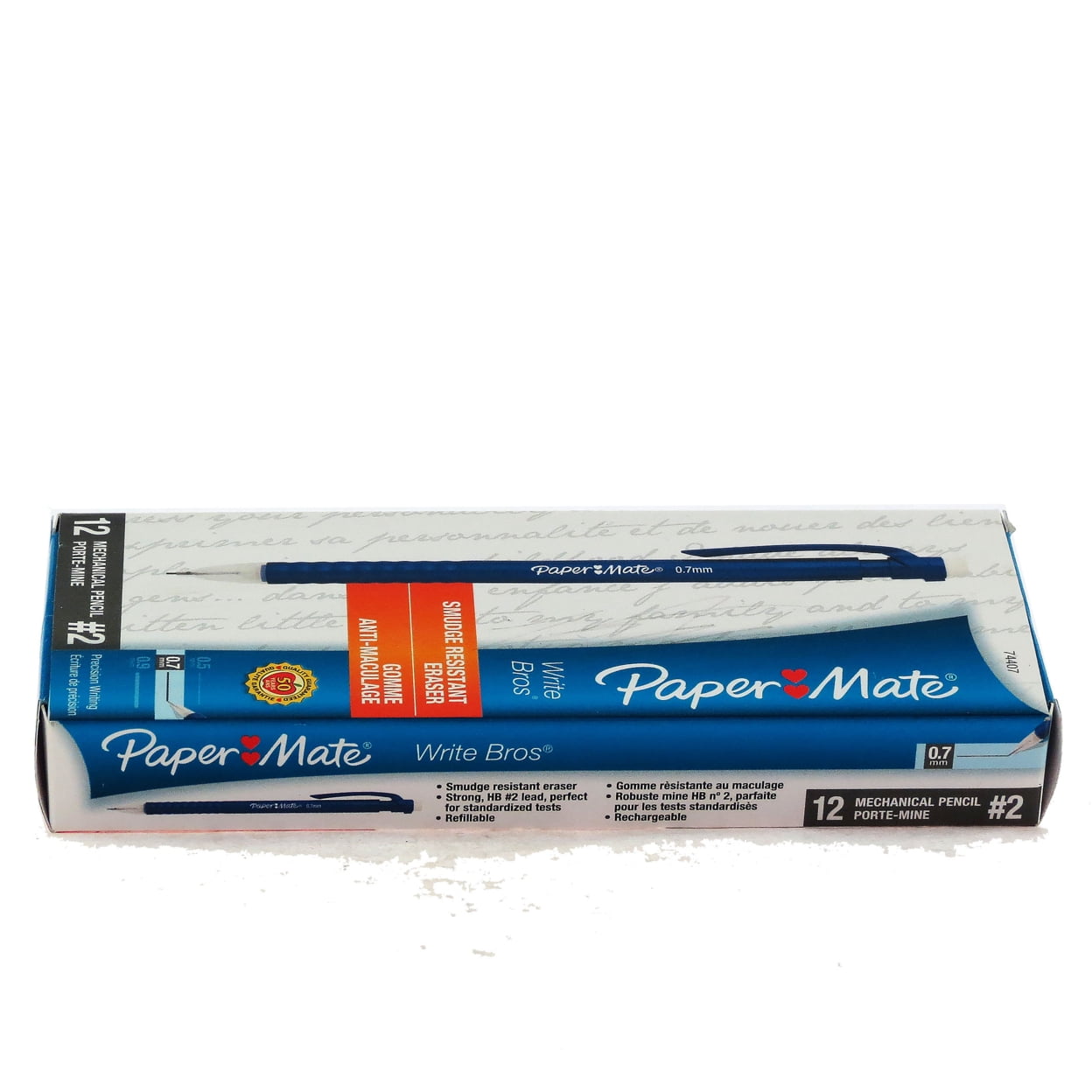 Paper Mate Mechanical Pencil 2 Pack 12 Pieces HB 2 Lead Smudge Resistant Eraser