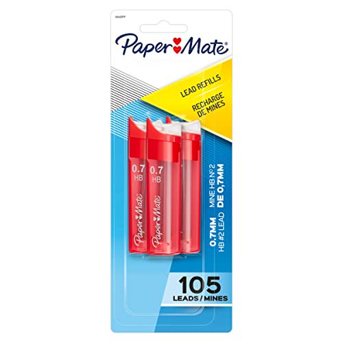 Paper Mate Mechanical Pencil Refills, 0.7mm, HB 2, 105 Count