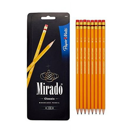 Paper Mate Mirado #2 Classic Cedar Pencils 8 Pre-Sharpened Pencils (5888)