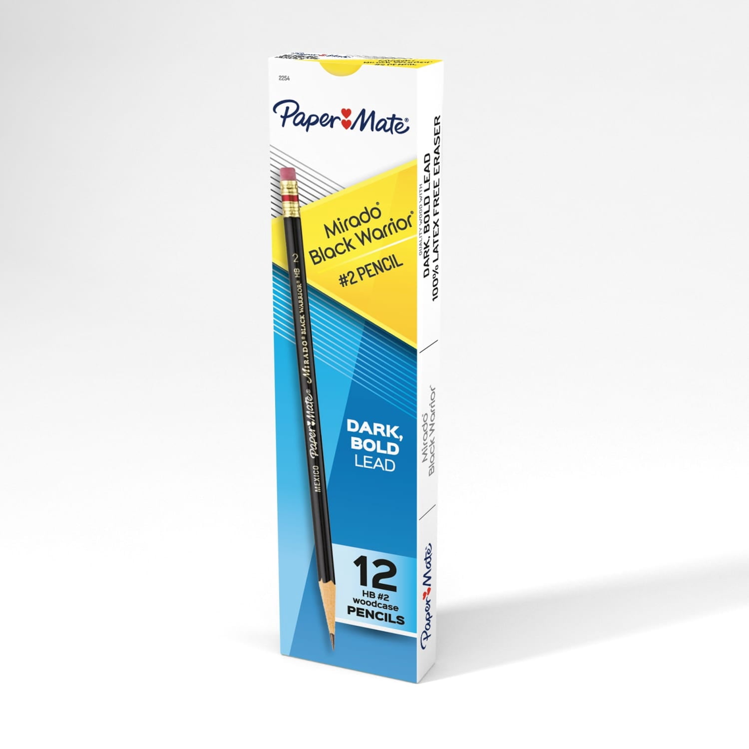 Paper Mate Mirado Black Warrior Pencils, Black, HB #2, 12 Count