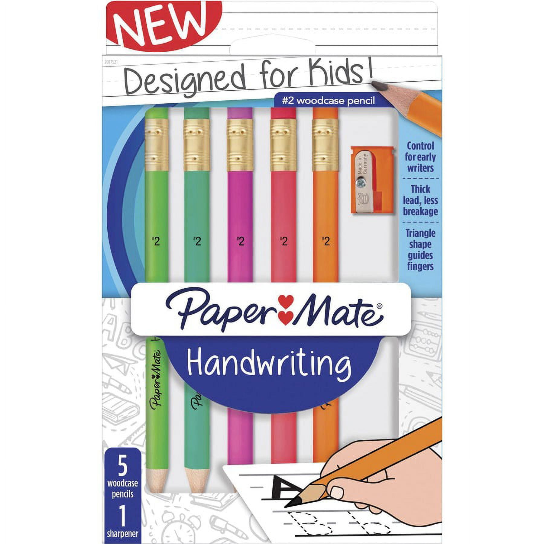 Paper Mate, PAP2017521, Early Learning Woodcase Pencils, 5 / Pack ...