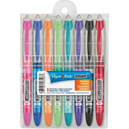 Paper Mate, PAP28503, Liquid Flair Marker Pens, 8 / Pack