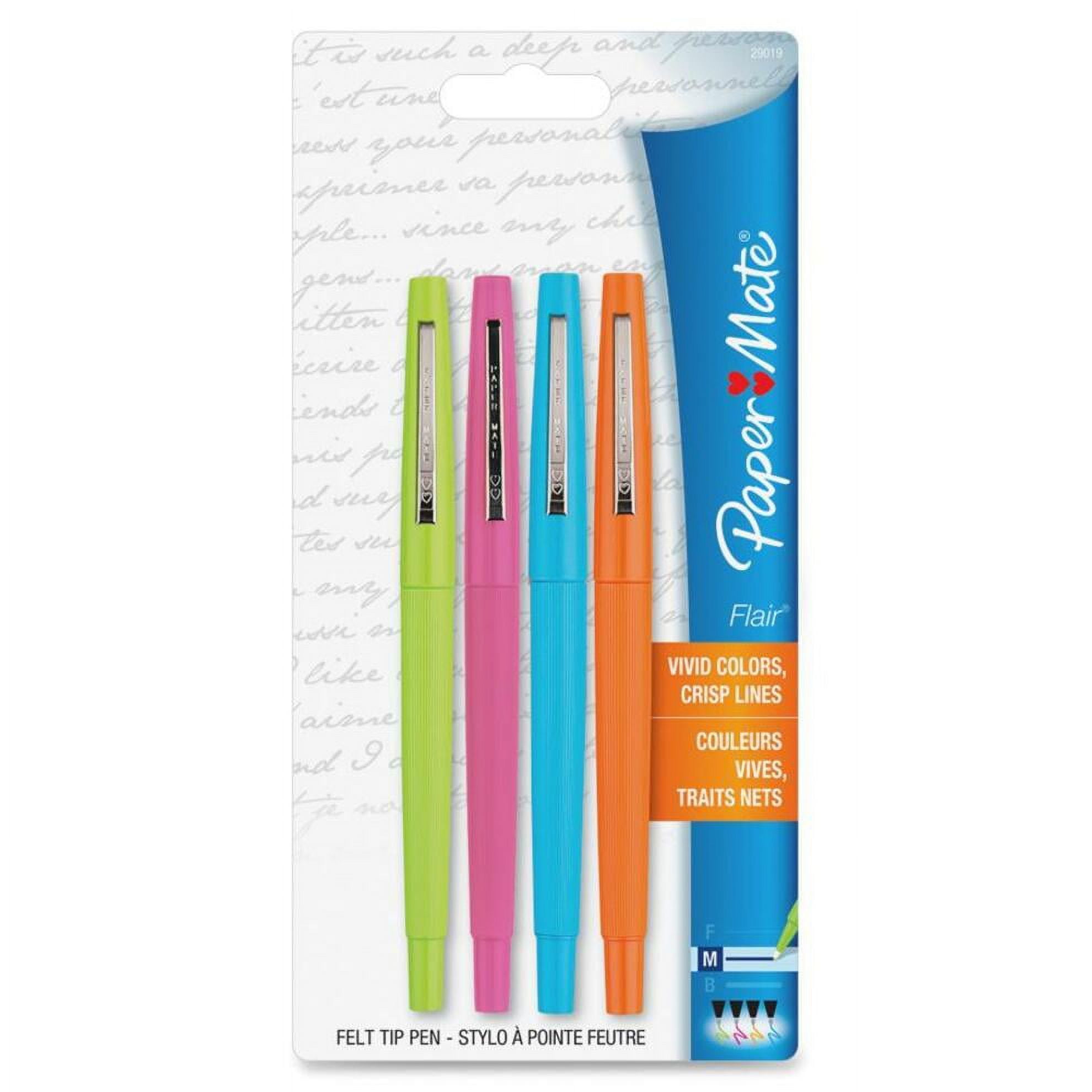 Paper Mate, PAP29019, Flair Point Guard Felt Tip Marker Pens, 4