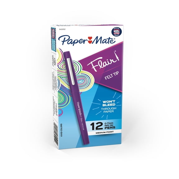 Paper Mate, PAP8450152, Flair Point Guard Felt Tip Marker Pens, 12 / Dozen