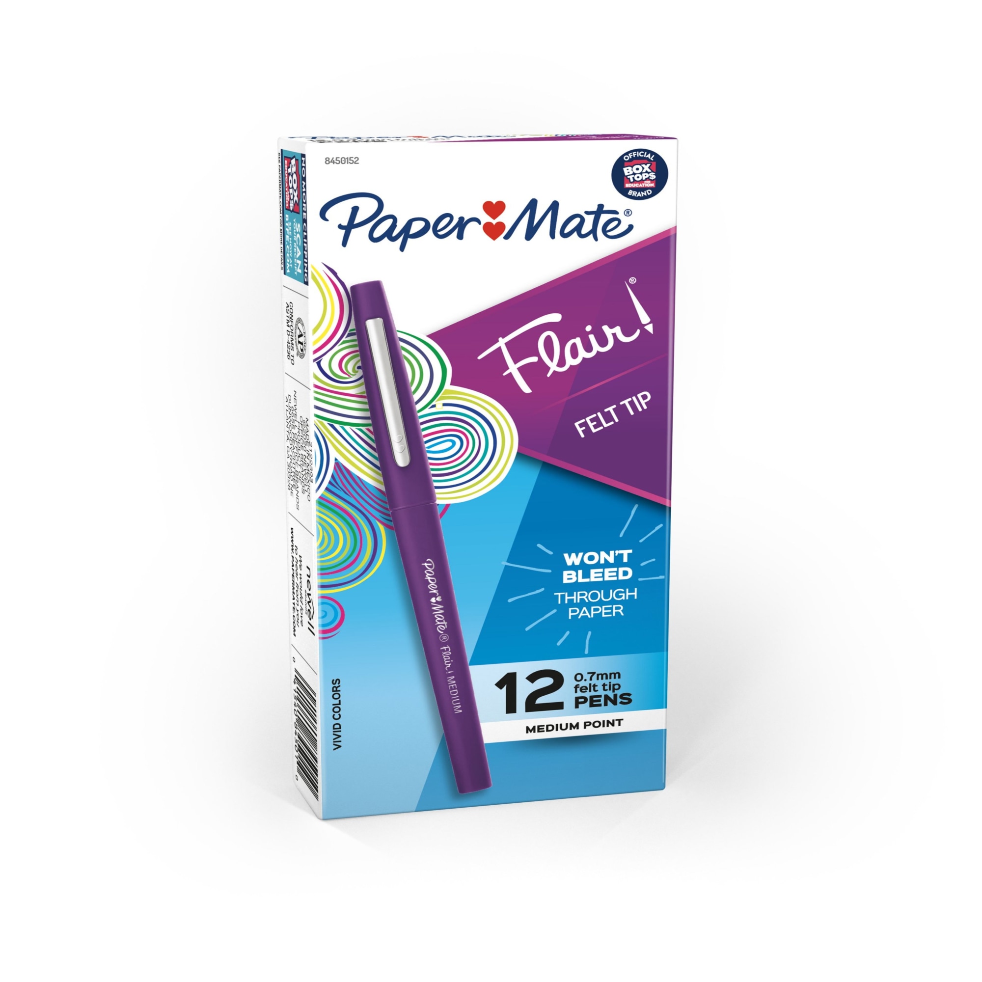 Paper Mate, PAP8450152, Flair Point Guard Felt Tip Marker Pens, 12 / Dozen
