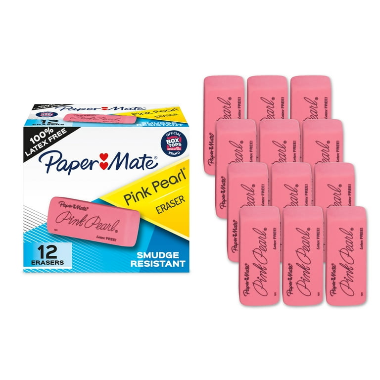 Amazon.com: Paper Mate Erasers | Pink Pearl Large Erasers 12