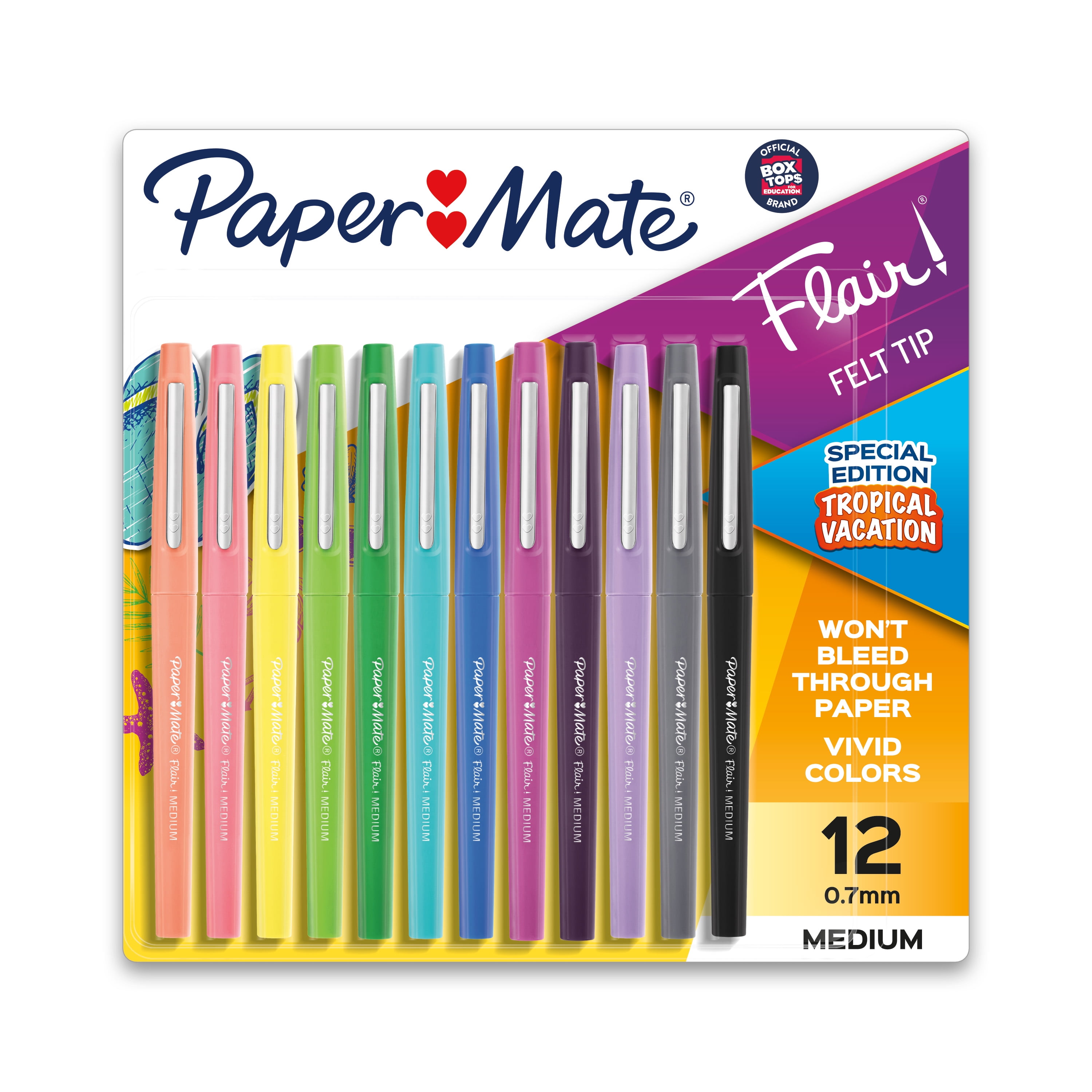 Paper Mate Point Guard Flair Bullet Point Stick Pen, Assorted Colors ...