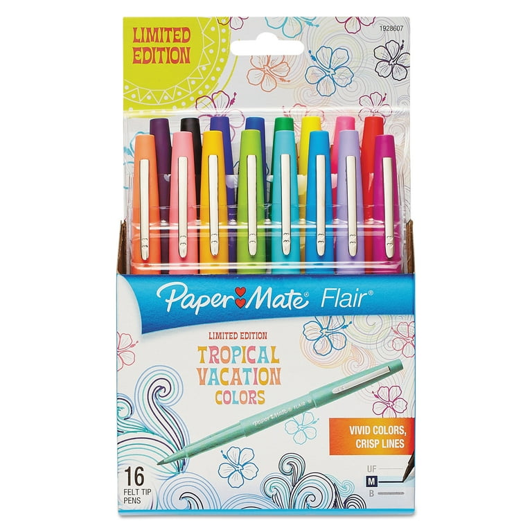 https://i5.walmartimages.com/seo/Paper-Mate-Point-Guard-Flair-Bullet-Point-Stick-Pen-Tropical-Inks-7mm-16-Set-PAP1928607_b7271255-e997-4fef-a605-2da48d513b45_1.b3c18731ceb481625dee009c255ce01d.jpeg?odnHeight=768&odnWidth=768&odnBg=FFFFFF