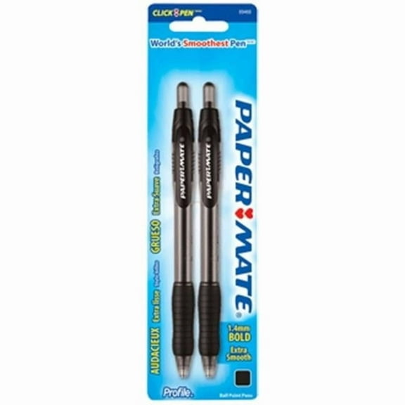 Paper Mate Profile Black 1.4mm 2 Pk Pack Of 12