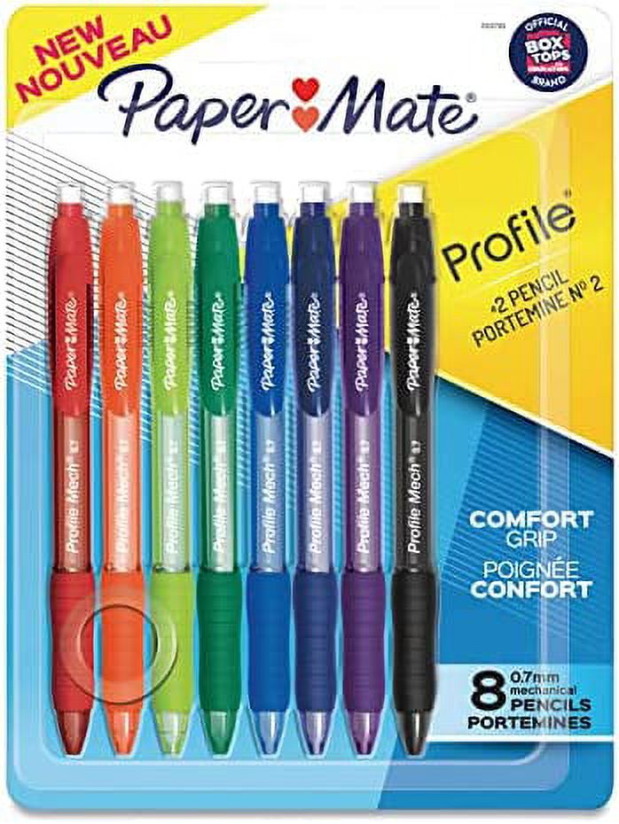 Paper Mate® Profile Mech® Mechanical Pencil Set, 0.7mm #2 Pencil Lead, Great for Home, School, Office Use, Assorted Barrel Colors - image 1 of 1