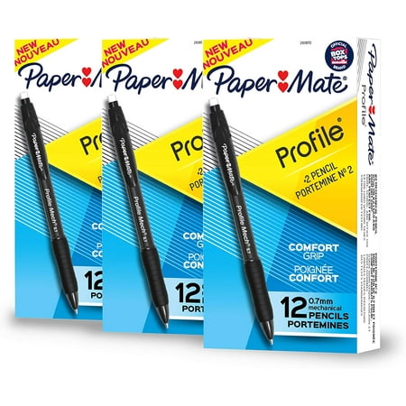 Paper Mate Profile Mechanical Pencil Set, 0.7mm #2 Pencil Lead, 36 Count