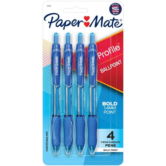 Paper Mate Profile Retractable Ballpoint Pen Bold Point 1.4 mm Blue