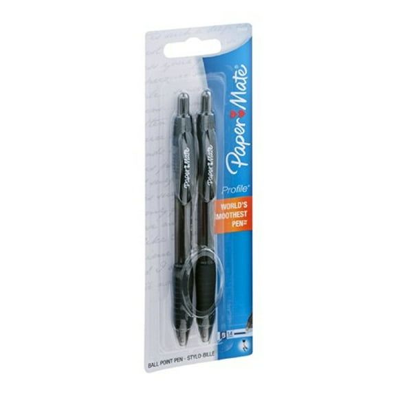 Paper Mate Profile Retractable Ballpoint Pens, Bold (1.4mm), Black, (Pack of 18)