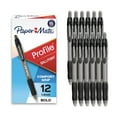 thumbnail image 1 of Paper Mate Profile Retractable Ballpoint Pens, Bold Point (1.4mm), Black, 12 Count, 1 of 8