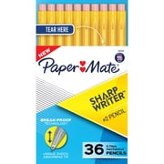 Paper Mate SharpWriter Mechanical Pencils, 0.7 mm, HB #2, Yellow, 36 Count