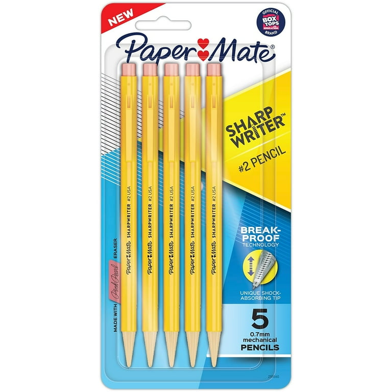 Paper Mate Sharp Writer Mechanical Pencils - Yellow Barrel - 5 / Pack Paper Mate Sharp Writer Mechanical Pencils - Yellow Barrel - 5 / Pack