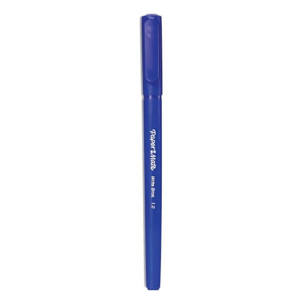 Paper Mate Write Bros. Ballpoint Pen Value Pack, Stick, Medium 1 mm, Blue Ink, Blue Barrel, 60/Pack