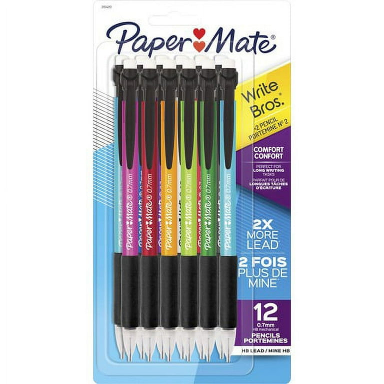 Paper Mate Write Bros. Classic Mechanical Pencils - #2 Lead - 0.7 mm Lead Diameter - 1 Dozen Paper Mate Write Bros. Classic Mechanical Pencils - #2 Lead - 0.7 mm Lead Diameter - 1 Dozen
