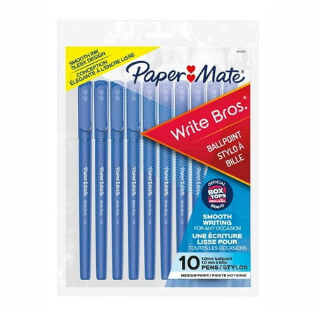 Paper Mate Write Bros Stick Medium Tip Ballpoint Pens - 10 Ea, 6 Pack
