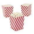 thumbnail image 1 of Paper Mini 4" Red and White Striped Popcorn Boxes 24 pc, 1 of 2