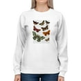 thumbnail image 1 of Paper Moths Sweatshirt Women -Fab Funky Designs, Female Small, 1 of 4