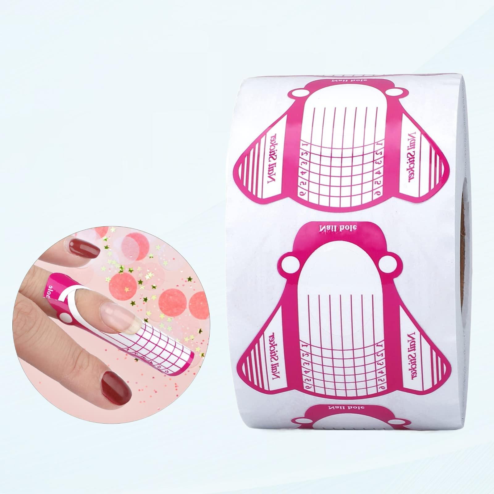 Paper Nail Forms for Gel Builder 500PCS Nail Extension Form Stickers