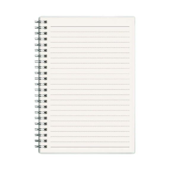 Paper Notebook A5 Spiral Graph Grid Ruled Journal 80 Pages Thick Paper Flexible Plastic Cover for School Writing Work Small Graph Paper Notebook