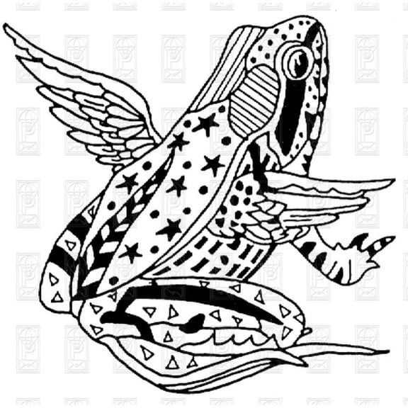 Paper Parachute Cling Rubber Stamps 2.75"X2" -Winged Frog, Pk 3, Paper Parachute