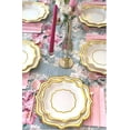 thumbnail image 1 of Paper Party Plates Gold Silver White Fancy 8" Scallop Rim Dessert Plate and 10" Scallop Rim Dinner Plate Disposable Appetizer Salad Plate, 1 of 6
