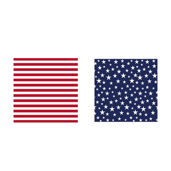 Paper Party Plates, Plates for Party, Party Supplies, Decorations, Patriotic Gatherings, Disposable Tableware, Star Stripe Pattern, 7 In, Usa, 24 Pc, Red White Blue