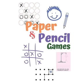 Pre-Owned Paper & Pencil Games: Paper & Pencil Games: 2 Player Activity Book, Blue | Tic-Tac-Toe, Dots and Boxes | Noughts And Crosses (X and O) | Hangman | Conncet Four-- Fun Activities for Family Time